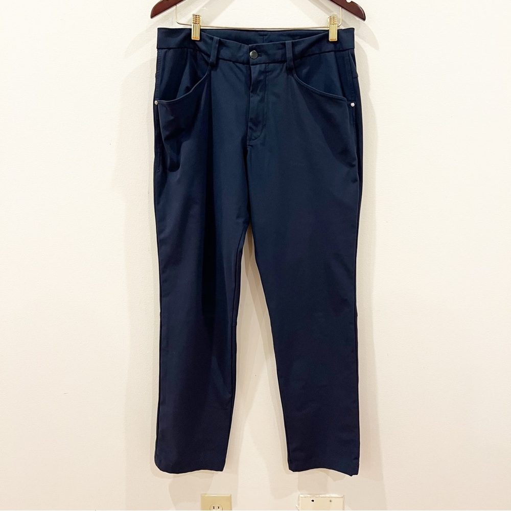 Lululemon Pants Men 34 Blue Mission Warpstream Straight Leg Golf Stretch Trouser